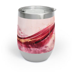 Chill Wine Tumbler – Abstract Wine Spill Glass Design (Wine & Cozy Collection)