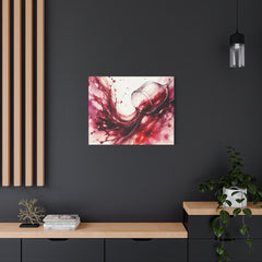 Red Wine Splash Canvas Art — Stretched Matte Wall Print