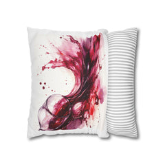 Abstract Wine Spill Decorative Pillow Cover — Vineyard Abstracts Series
