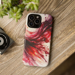Wine Spill Abstract Art Case — Artistic Phone Case for Wine Lovers