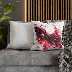 Abstract Wine Spill Decorative Pillow Cover — Vineyard Abstracts Series