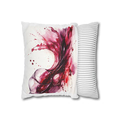 Abstract Wine Spill Decorative Pillow Cover — Vineyard Abstracts Series
