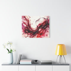 Red Wine Splash Canvas Art — Stretched Matte Wall Print