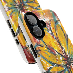 Abstract Floral Tough Cases - Original Unique Sentiments Design