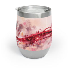 Chill Wine Tumbler – Abstract Wine Spill Glass Design (Wine & Cozy Collection)