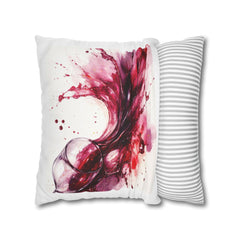 Abstract Wine Spill Decorative Pillow Cover — Vineyard Abstracts Series