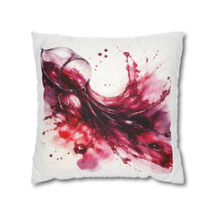 Abstract Wine Spill Decorative Pillow Cover — Vineyard Abstracts Series