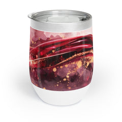 Wine Tumbler — Chill Wine Spill Abstract Design with Grapes (Wine & Cozy Collection)