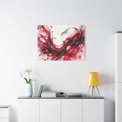 Red Wine Splash Canvas Art — Stretched Matte Wall Print