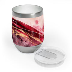 Wine Tumbler — Chill Wine Spill Abstract Design with Grapes (Wine & Cozy Collection)