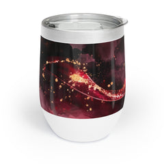 Chill Wine Tumbler — Abstract Wine Spill Art Stainless Tumbler