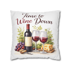 Time to Wine Down Pillowcase — Wine & Cozy Collection