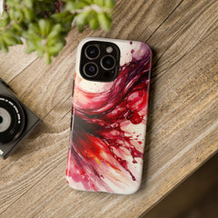 Wine Spill Abstract Art Case — Artistic Phone Case for Wine Lovers