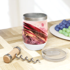 Wine Tumbler — Chill Wine Spill Abstract Design with Grapes (Wine & Cozy Collection)
