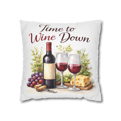 Time to Wine Down Pillowcase — Wine & Cozy Collection