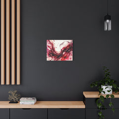 Red Wine Splash Canvas Art — Stretched Matte Wall Print