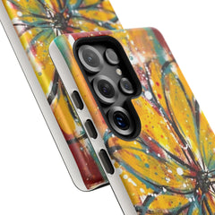 Abstract Floral Tough Cases - Original Unique Sentiments Design