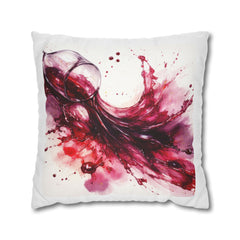 Abstract Wine Spill Decorative Pillow Cover — Vineyard Abstracts Series