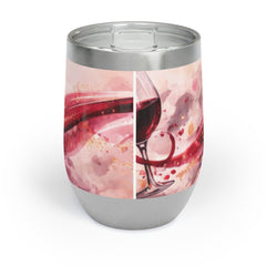 Chill Wine Tumbler – Abstract Wine Spill Glass Design (Wine & Cozy Collection)