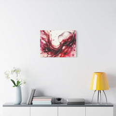 Red Wine Splash Canvas Art — Stretched Matte Wall Print
