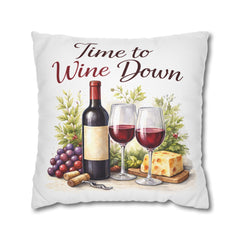 Time to Wine Down Pillowcase — Wine & Cozy Collection