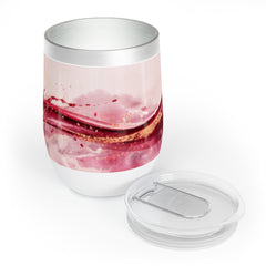 Chill Wine Tumbler – Abstract Wine Spill Glass Design (Wine & Cozy Collection)