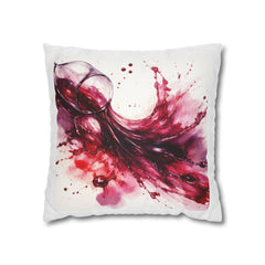 Abstract Wine Spill Decorative Pillow Cover — Vineyard Abstracts Series