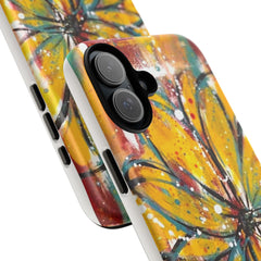Abstract Floral Tough Cases - Original Unique Sentiments Design
