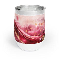 Chill Wine Tumbler — Abstract Wine Spill Design (Wine & Cozy Collection)