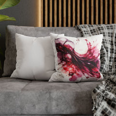 Abstract Wine Spill Decorative Pillow Cover — Vineyard Abstracts Series