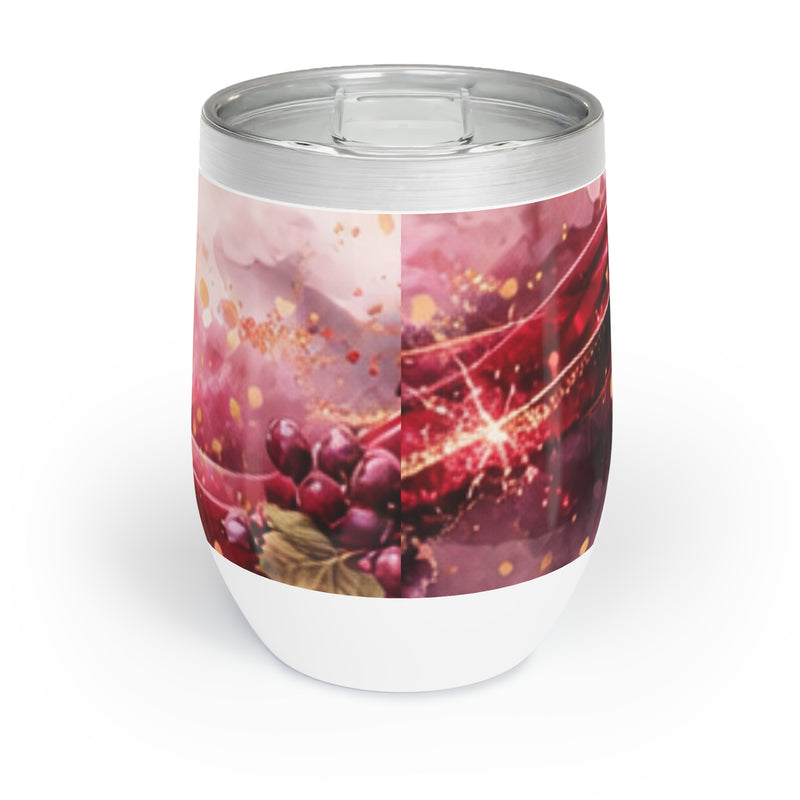Chill Wine Tumbler — Abstract Wine Spill Design (Wine & Cozy Collection)