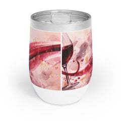 Chill Wine Tumbler – Abstract Wine Spill Glass Design (Wine & Cozy Collection)
