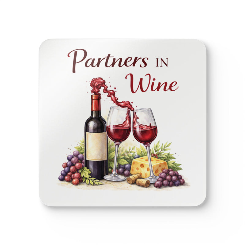 Partners in Wine Cork Coaster Set of 4 — Wine & Cozy Collection