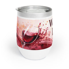 Chill Wine Tumbler — "Wine a Little, Laugh a Lot" Stainless Steel Travel Glass