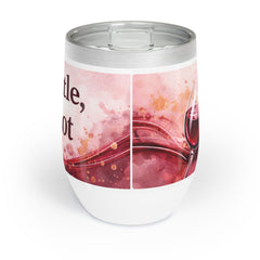 Chill Wine Tumbler — "Wine a Little, Laugh a Lot" Stainless Steel Travel Glass
