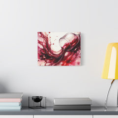 Red Wine Splash Canvas Art — Stretched Matte Wall Print