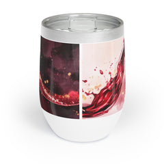 Chill Wine Tumbler — Abstract Wine Spill Art Stainless Tumbler