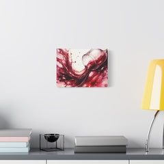Red Wine Splash Canvas Art — Stretched Matte Wall Print
