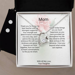 To Mom Forever Love Necklace & Earring's Set