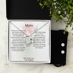 To Mom Forever Love Necklace & Earring's Set