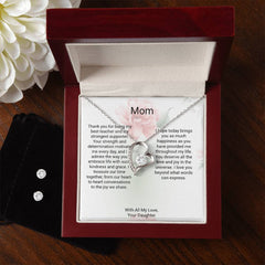 To Mom Forever Love Necklace & Earring's Set