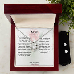 To Mom Forever Love Necklace & Earring's Set