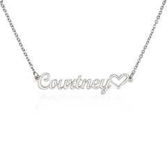 Classic Heart Style Name Necklace