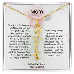 Customizable Name & Birth Flower Necklace
