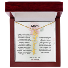 Customizable Name & Birth Flower Necklace