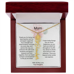 Customizable Name & Birth Flower Necklace