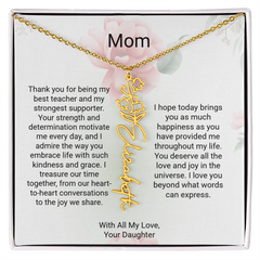 Customizable Name & Birth Flower Necklace