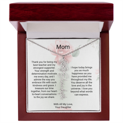 Customizable Name & Birth Flower Necklace