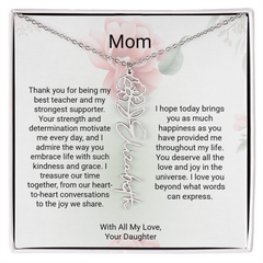 Customizable Name & Birth Flower Necklace