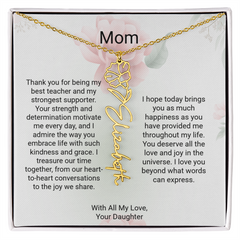 Customizable Name & Birth Flower Necklace